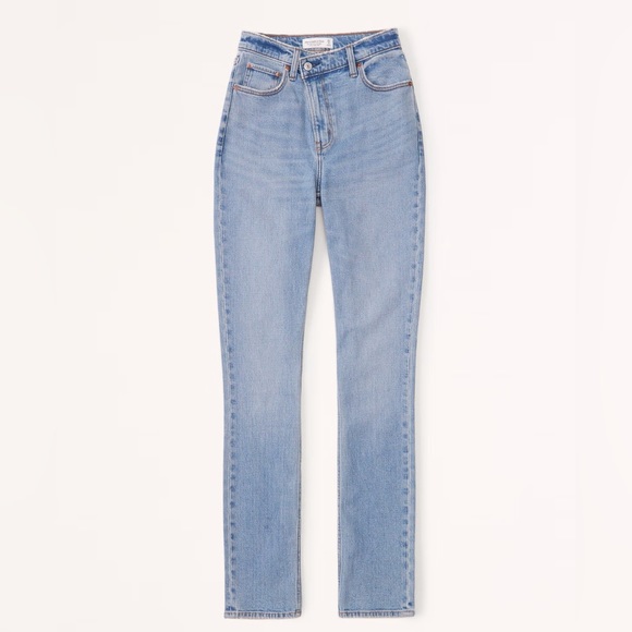 NWT Abercrombie and Fitch Curve Love Ultra High Rise 90s Slim Straight - Picture 4 of 7